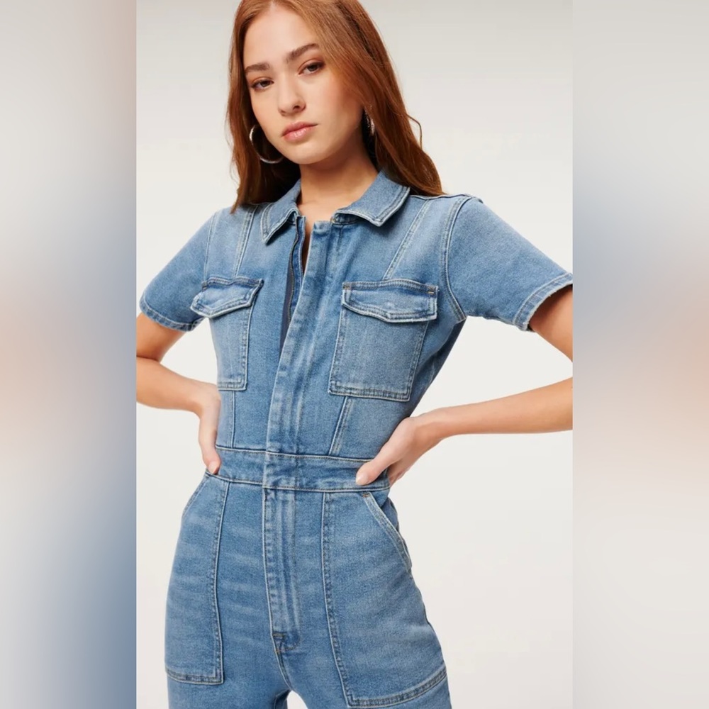 Good American Denim Jumpsuit